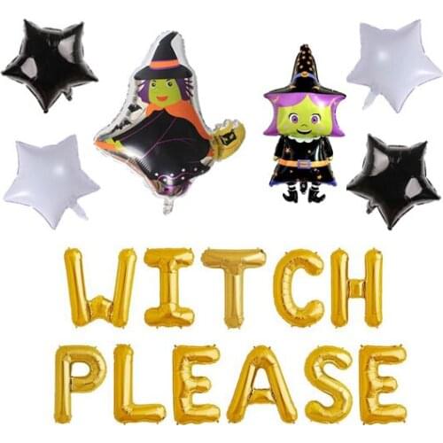 Halloween Witch Please Halloween Happy Balloon Set Multifunctional Halloween Party Decoration Inflatable Balloons