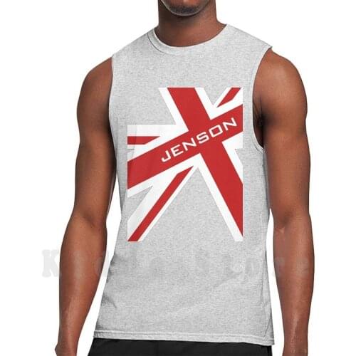 Jenson Button-Union Jack tank tops vest 100% Cotton Jenson Jenson Lewis Lewis Mclaren World Flag United Kingdom
