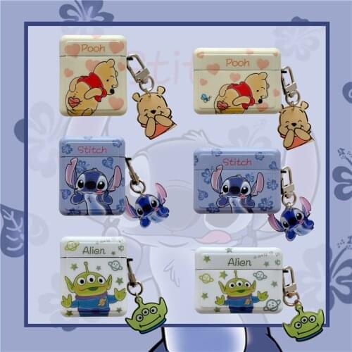 Cartoon Creative Stitch airpods pro protective cover cute apple 2 generation Square bluetooth headset cover Silicone case