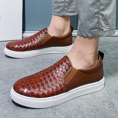 New Arrival Spring Summer Men Shoes PU Leather Youth Low Top Shoe Comfortable Casual Shoes Comfort Flat Loafers Shoes