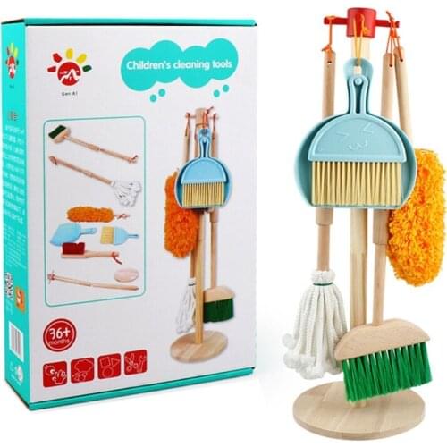HX5D Pack of Realistic Housekeeping Toy Educational Cleaning Toy Kitchen Set for Kids
