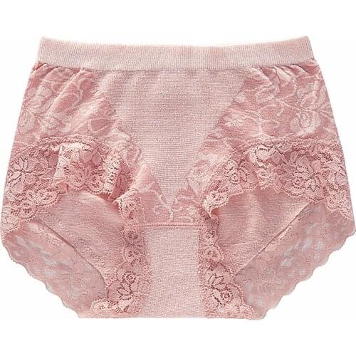 Modal Underwear Womens Mid-waist Seamless Breathable Abdomen Girl Student Briefs Tuck in the Abdomen and Hips Womens Panties