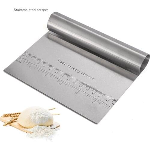 The Latest Pastry Chopper Flour Pastry Knife with Scale Stainless Steel Flour Dough Pizza Knife Integrated Scraper