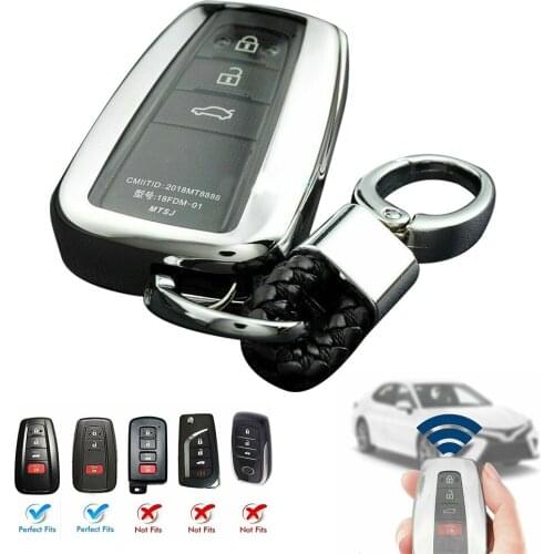 Newest Car Key Fob Cover Case Chain For Toyota RAV4 Highlander Camry Corolla Kluger 86 Key Case Key Chain