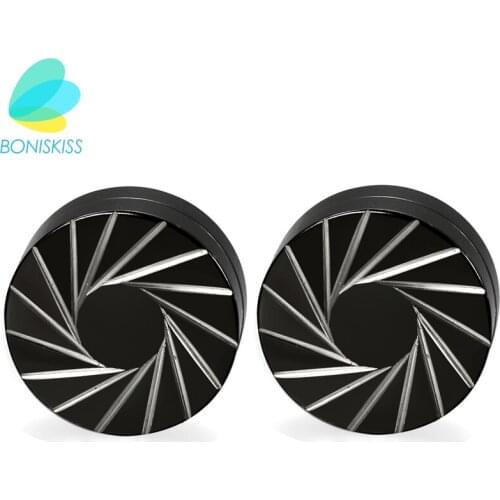 Boniskiss Men Women Trendy tornado Magnetic Black Stud Earrings Magnet Magnetic Earrings Magic Lovers Body No Piercing Jewelry