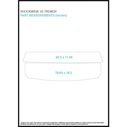 Shockwave 25 Tremor Swim Step & Transom Pad Boat EVA Teak Decking 1/4" 6mm