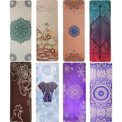 1.5mm Ultrathin Deerskin Suede Rubber Yoga Mat Absorb Sweat Tasteless Non-slip Fitness Get Shape Yoga Mat 16 Style