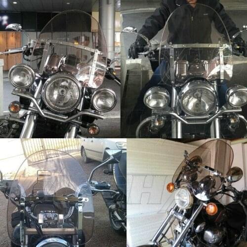 7/8" And 1" Handlebars Windscreen For 1983 - 2009 Honda Shadow 125 400 500 VT125 VT400 VT500 Motorcycle Windshield