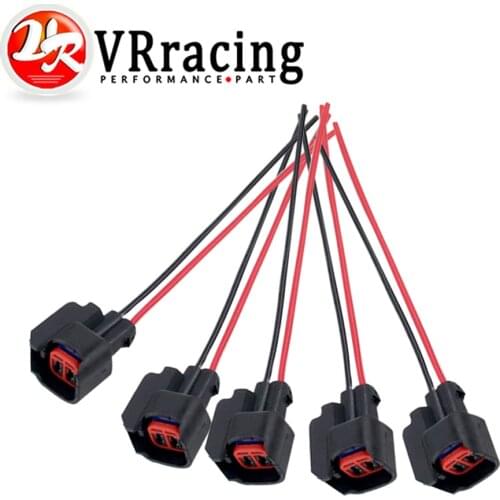 VR - 5PCS/SET INJECTOR DYNAMICS EV6 Pigtail Clip Connector Fuel Injector Connectors For many cars EV6 Injector Plug FIC13