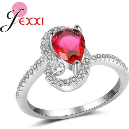 Top Quality Special Design 925 Sterling Silver Elegant Wedding Ring Paved Austrian Crystals Full Sizes 6 7 8 9 Wholesa
