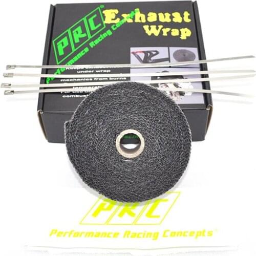10m*5cm*1.5mm Black Exhaust Pipe Muffler Accessories Manifold Heat Wrap Resistant Downpipe 10m Ties Exhaust Protection