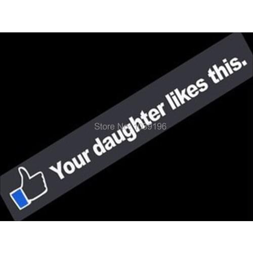 10 x Reflective Funny Car Styling Your Daughter Likes This Auto Decal Cartoon Car Sticker Window Body Creative Pattern Vinyl