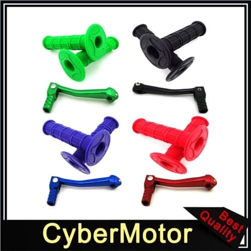 11mm Folding Gear Shifter Lever + Handle Grips For Chinese Pit Dirt Bike Motorcycle 50cc-160cc XR50 CRF50 Braaap SSR Lifan YX
