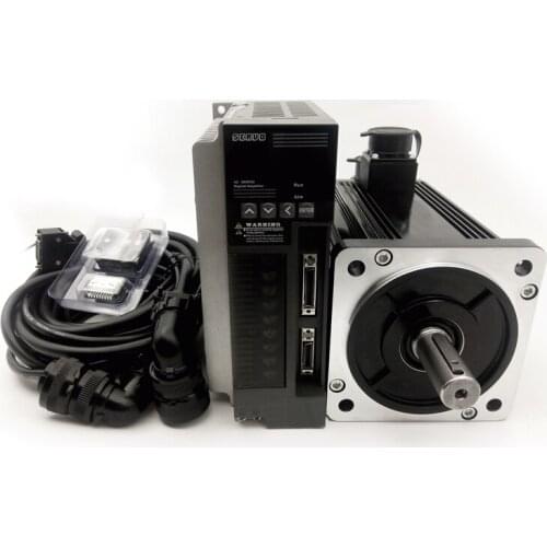 2.0KW AC servo motor 130ST-M07725 2500RPM 7.7Nm and matched servo driver JB-1000C30L with 5m cable