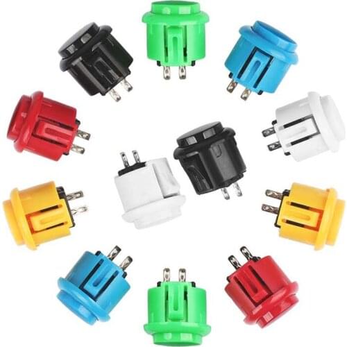 2Pcs 24mm Arcade Buttons Switch Perfect Replace Push Button DIY Fighting Stick PC Joystick Games Parts