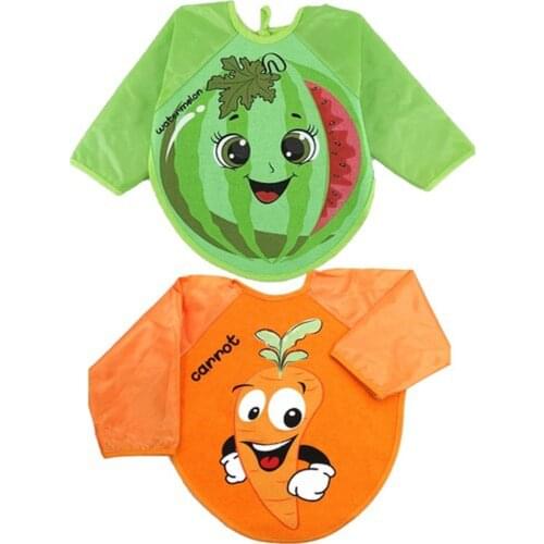 2 PCS Mother Baby Feeding Apron Food Supplement Liquid Proof Apron Washable And Washable Fabric
