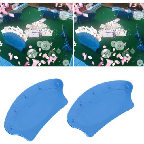 2pcs Blue Durable Plastic Playing Card Holder For Senior Elderly Adults Disabled Can Hold Up To 15 Cards