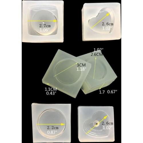 3 Shapes Containers with Lid Silicone Resin Mold Jewelry Box Pen Holder Mold Coaster Flower Pot Ashtray Resin Molds Kit