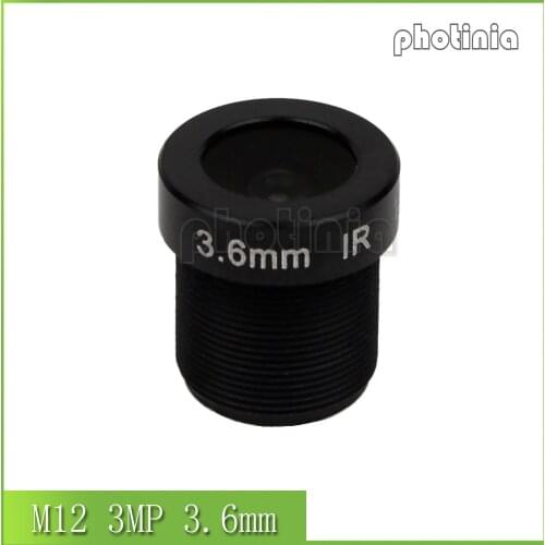 3Megapixel M12 Fixed 1/2.7 inch 3.6mm 120 Wide Angle CCTV Lens For HD 1080P CCTV Camera