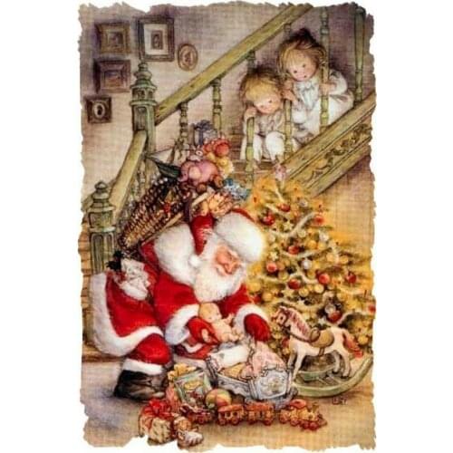 5D Diy Diamond Painting cross stitch Santa Claus Full Resin Pasted diamond Embroidery Boy square drill Needleworks Paintings