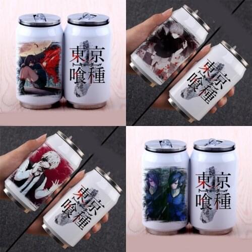 Anime Cartoon Tokyo Ghoul kaneki ken Portable Stainless Steel Water Bottle Travel Cup Cosplay Prop for Boy Girl Gift 1pcs