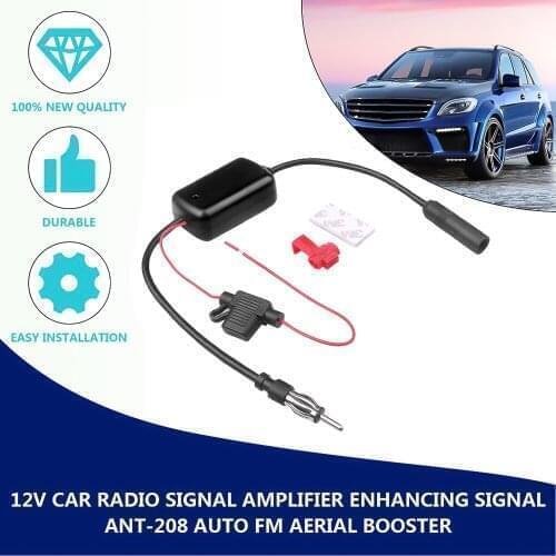 80-108MHZ 12V Car Radio Antenna FM Amplifier Car Aerials FM AM Radio Signal Amp Amplifier FM Booster For Marine Boat Auto