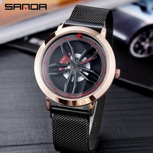 Relogio Masculino SANDA Mens Sport Watches Luxury Quartz Steel Strap Waterproof Military Watch for men Montre Homme Reloj Hombre