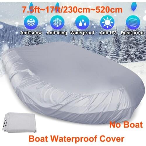 7.5ft~17ft Boat Cover Waterproof Dustproof for Inflatable Boat,kayak,Heavy Boat,Fishing Rubber Boat