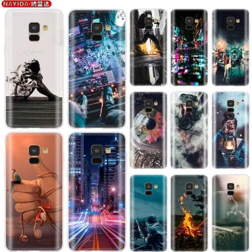 Phone Case for Samsung galaxy A30 A50 A90 5G A3 A5 A6s A7 A8 2016 2017 A6 2018 Plus Matte soft silicone Cases wallpapers Pattern