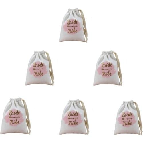 Hen Party Bride Tribe Team Bride Gift Bag for Guest Wedding Decoration Bridal Shower Bachelorette Party Decoration Gift Bag-S