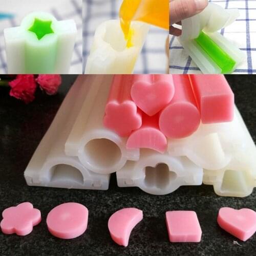 Heart Shape Soap Silicone Mold Handmade Decoration Tool Tube Mould