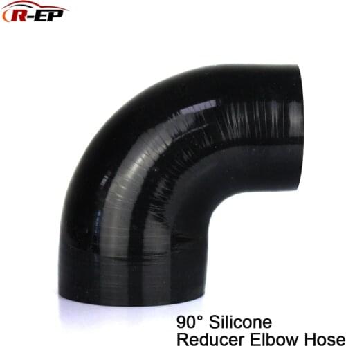 R-EP 90 degrees Reducer Silicone Elbow Hose 38 51 57 70 89 89MM Rubber Joiner Bend Tube for BMW Toyota Cold Air Intake Hose