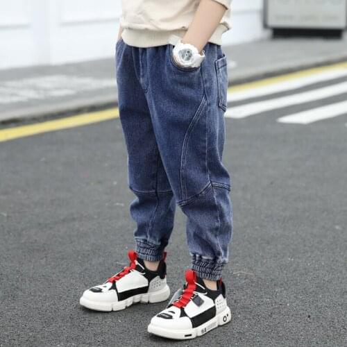 Foreign Trade Childrens Casual Loose Jeans Spring And Autumn New Boys Leisure Denim Pants Teenager Kids Trousers Clothes P340