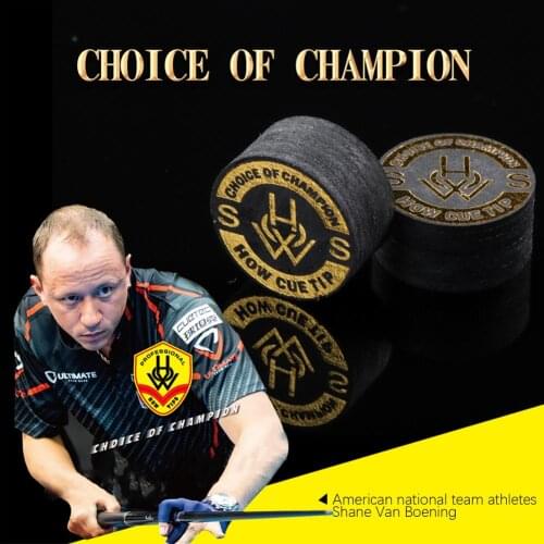 HOW Cue Tip Nine Ball 14mm Billiard Stick Tip 8 Layer Pool Cue Tip Shane Van Boening,David Alcaide Recommend