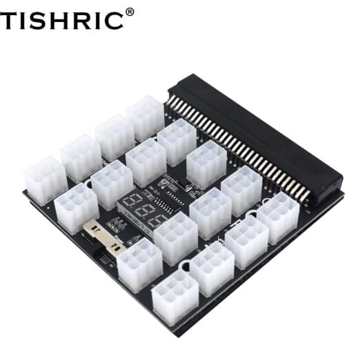 TISHRIC 12/17*6pin Power Breakout Board HP Server Power Conversion Board GPU PSU Power Module Server Conversion Card for Mining