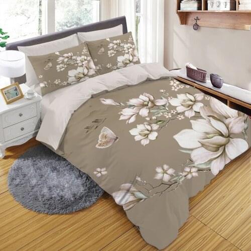 3D Duvet cover set bed linens euro Family size bedding sets Queen King Double on the bed For home and comfort Vintage magnolia