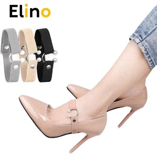 Women Bundle Shoelace High Heel Shoes Holding Anti-Slip Adjustable Elastic Shoe Strap Lazy Decoration Shoe Belt Accessories