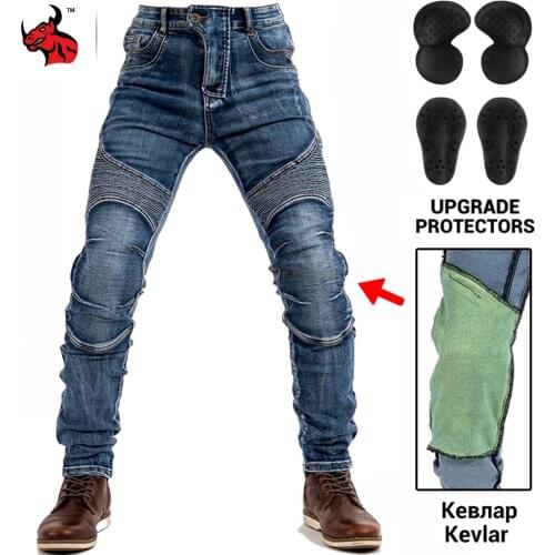 2021 Summer Men Motorcycle Pants Aramid Moto Jeans Protective Gear Riding Touring Black Motorbike Trousers Blue Motocross Jeans