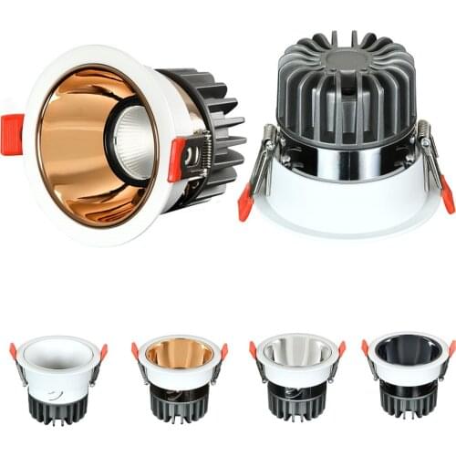 Dimmable Recessed LED Downlight 5W 7W 9W 12W 15W 18W 20W Anti-Glare LED Ceiling Lamps LED Spot Lights Sitting Room Bedroom Foyer