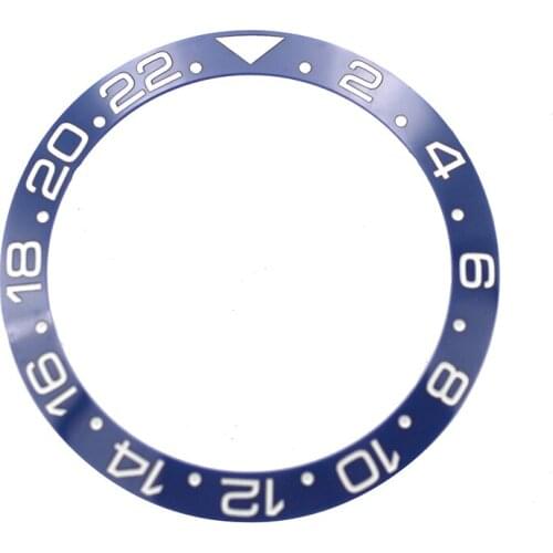 New 38mm GMT High Quality Blue Ceramic Bezel Insert For skx007 skx009 Sub Divers Mens Watches Replace Accessories