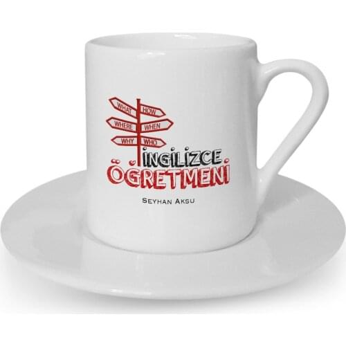 Personalized English Teacher Turkish coffee Cup-1