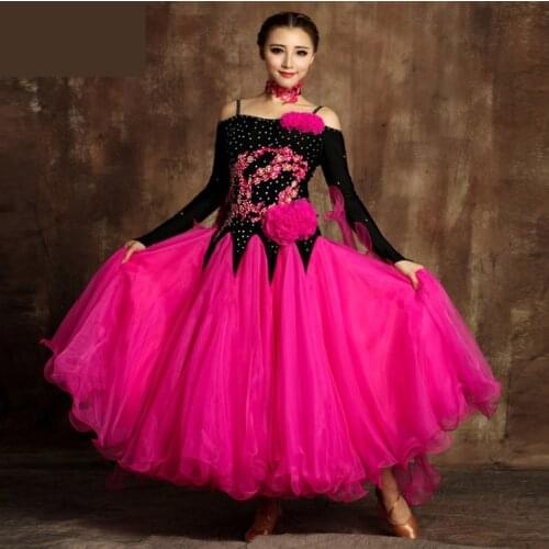 Dresses For Ballroom Dancing Standard 10 Colors Ballroom Skirts Sex Stage Costume Performance Womens Ballroom Dance Wear Dress