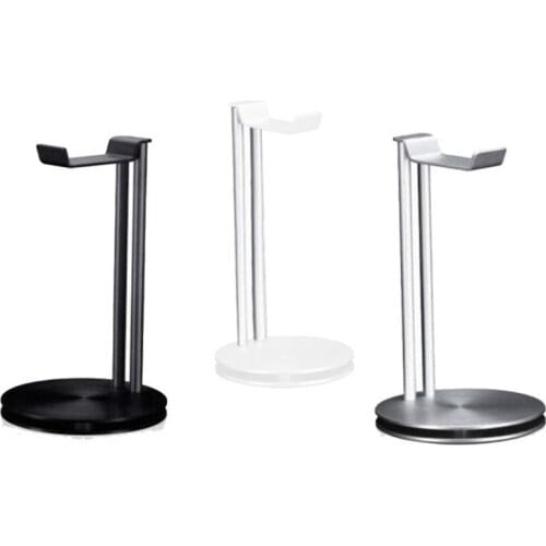 Headset Stand Head Phone Holder Solid Base Supporting Bar for All Headphone Sizes Solid Material Metal/ABS Frame