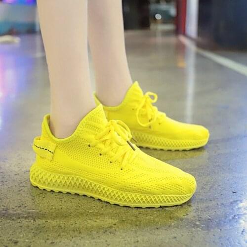 Dropshipping Fashion Women Sneakers Tenis Feminino Casual Shoes Women 2020 Flying Breathable Mesh Sneakers Women Basket Femme