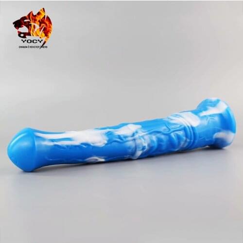 YOCY Long Horse Realistic Dildo Liquid Silicone Anal Plug Colorful Fantasy Sex Toy Balck White Sucker Cock Dick For Women Men