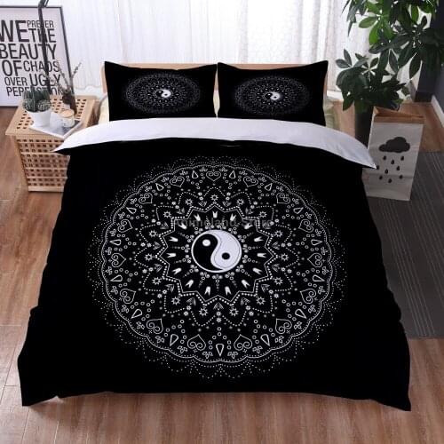 Religious Fantasy 3D Print Black Comforter Bedding Set Adult Duvet Cover Sets Pillowcase Twin Full Queen King Size Home Textile