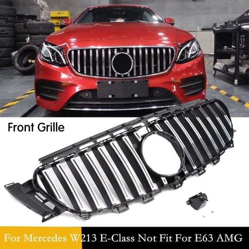 Grille For Mercedes W213 front bumper Grill Fit for E CLASS W213 E200 E250 E300 E350 E400 E500 E550 E43 AMG 2016-2019
