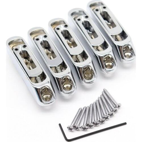 5Pcs Guitar Bridge Saddle Single Individual Bridge Saddles Tailpiece for Bass Guitar