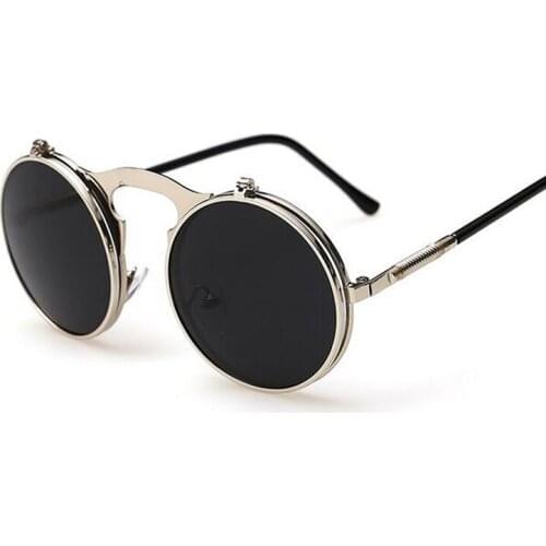 VINTAGE women STEAMPUNK SUNGLASSES round female steam punk retro de sol ladies Men Retro SUN GLASSES sunglasses for women