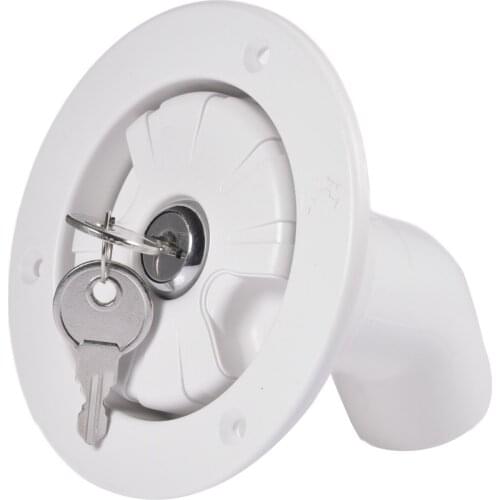 3.15X1.5 inch Water Locking Cap Convenient Tough Car Hatch Cover For RV Boat Camper Trailer White Caravan Accessories